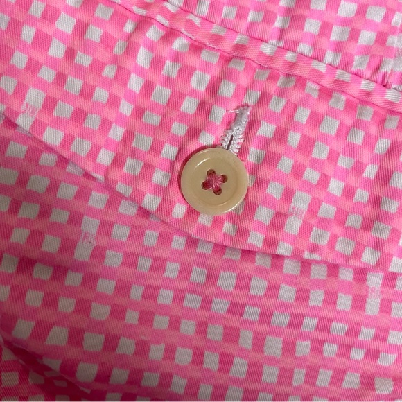 LILLY Pulitzer pink Checkard BARBIE Barclays shorts size 8 - Picture 11 of 11